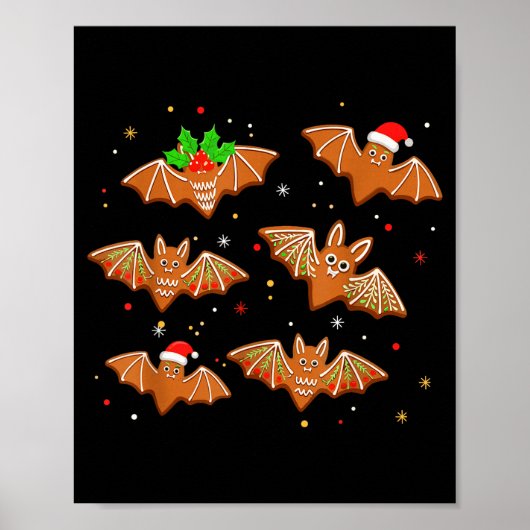Goth Christmas Shirt For Kids, Soky Cute Bat Ginge ポスター (正面)