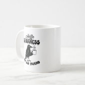 Goth Crow Coffee "Hello Darkness" Art コーヒーマグカップ (正面左)