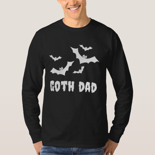Goth Dad  Gothic Spooky Bats Father s Day Hallowee Tシャツ (正面)