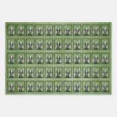 Goth Girl Green Hat Tattoos in Barbed Branch Frame ラッピングペーパーシート (正面)