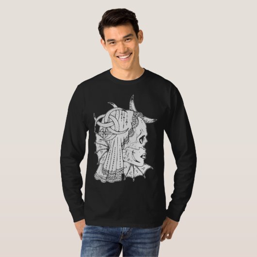 Goth Gothic Horror Occult Emo Aesthetics Temptress Tシャツ (正面フル)