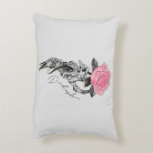 Goth Hand Skeleton With Pink Rose | Dead Inside アクセントクッション (裏面(縦))