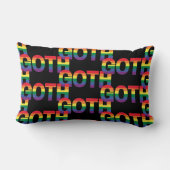 Goth LGBTQ+ Regenbogen ランバークッション (裏面)