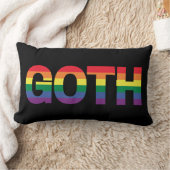 Goth LGBTQ+ Regenbogen ランバークッション (ブランケット)