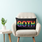 Goth LGBTQ+ Regenbogen ランバークッション (椅子)