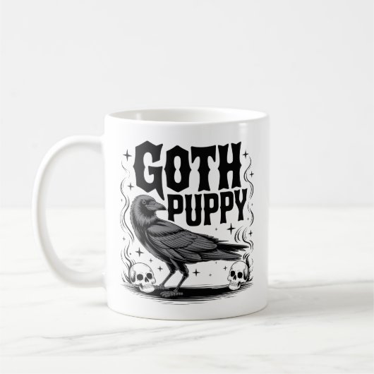 Goth Puppy  コーヒーマグカップ (左)