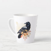 Goth Raven Coffee Mug Dark Aesthetic カフェラテマグ (左アングル)