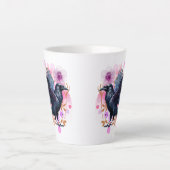 Goth Raven Coffee Mug Dark Aesthetic  カフェラテマグ (正面)