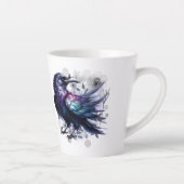 Goth Raven Coffee Mug Dark Aesthetic  カフェラテマグ (右)