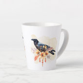 Goth Raven Coffee Mug Dark Aesthetic カフェラテマグ (右アングル)