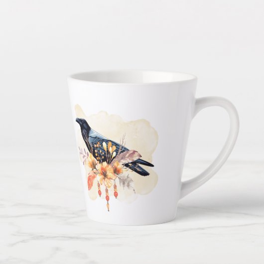 Goth Raven Coffee Mug Dark Aesthetic カフェラテマグ (右)
