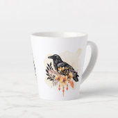 Goth Raven Coffee Mug Dark Aesthetic カフェラテマグ (右アングル)