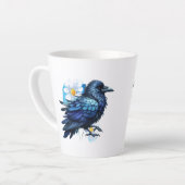 Goth Raven Coffee Mug Dark Aesthetic カフェラテマグ (左アングル)
