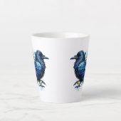 Goth Raven Coffee Mug Dark Aesthetic カフェラテマグ (正面)