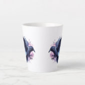 Goth Raven Coffee Mug Dark Aesthetic カフェラテマグ (正面)
