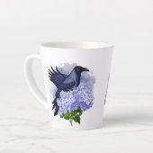 Goth Raven Coffee Mug Dark Aesthetic カフェラテマグ (左アングル)
