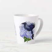 Goth Raven Coffee Mug Dark Aesthetic カフェラテマグ (右アングル)