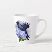 Goth Raven Coffee Mug Dark Aesthetic  カフェラテマグ (右)
