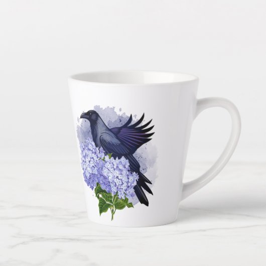 Goth Raven Coffee Mug Dark Aesthetic カフェラテマグ (右)