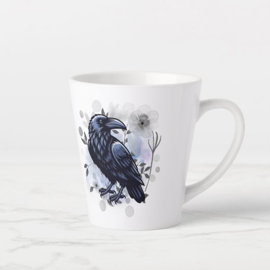 Goth Raven Coffee Mug Dark Aesthetic  カフェラテマグ (右)