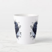 Goth Raven Coffee Mug Dark Aesthetic  カフェラテマグ (正面)