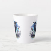 Goth Raven Coffee Mug Dark Aesthetic  カフェラテマグ (正面)