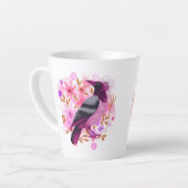 Goth Raven Coffee Mug Dark Aesthetic カフェラテマグ (左アングル)