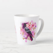 Goth Raven Coffee Mug Dark Aesthetic カフェラテマグ (右アングル)