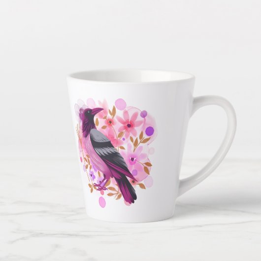 Goth Raven Coffee Mug Dark Aesthetic カフェラテマグ (右)