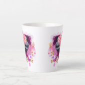 Goth Raven Coffee Mug Dark Aesthetic カフェラテマグ (正面)