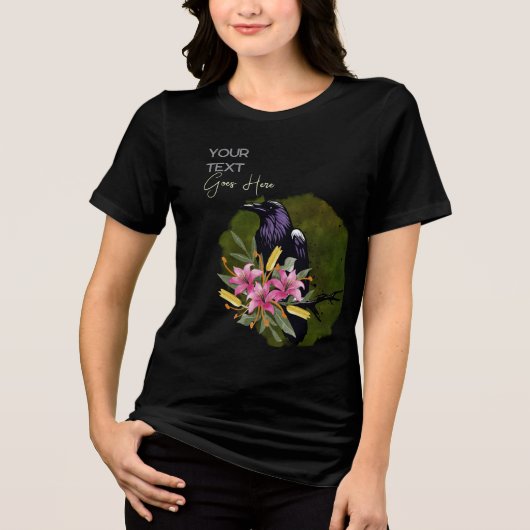 Goth Raven Dark Aesthetic  トライブレンドＴシャツ (正面)