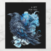 Goth Raven Dark Aesthetic  ワインラベル (シングルラベル)