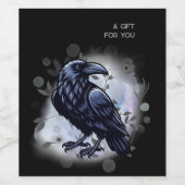 Goth Raven Dark Aesthetic  ワインラベル (シングルラベル)