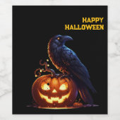 Goth Raven Dark Aesthetic ワインラベル (シングルラベル)