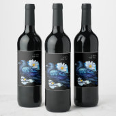Goth Raven Dark Aesthetic  ワインラベル (ボトル)