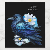 Goth Raven Dark Aesthetic  ワインラベル (シングルラベル)