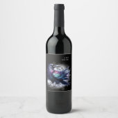 Goth Raven Dark Aesthetic  ワインラベル (正面)