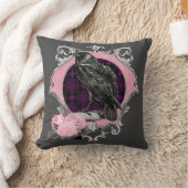 Goth Raven Rose Frame クッション (ブランケット)