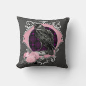 Goth Raven Rose Frame クッション (正面)