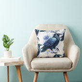 Goth Raven Throw Pillow クッション (椅子)