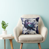 Goth Raven Throw Pillow クッション (椅子)