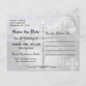 Goth Save Our Date Couple Photo Wedding Postcard 案内ポストカード (裏面)