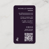 Goth Skull Tattoo Artist Logo Tattooist Modern 名刺 (裏面)