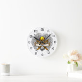 Goth skull Warrior Clock ラウンド壁時計 (ホーム)
