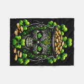 Goth St Patricks Day Gothic Skull Pot Men Women  フリースブランケット (正面(横))