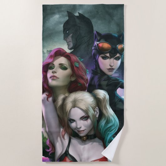 Gotham City Sirens #1000 Comic Cover Variant ビーチタオル (正面)