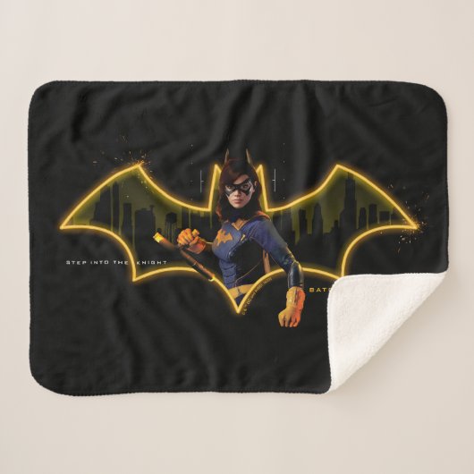 Gotham Knights Batgirl in Logo シェルパブランケット (正面(横))