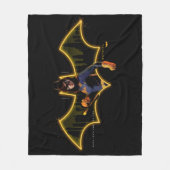 Gotham Knights Batgirl in Logo フリースブランケット (正面)