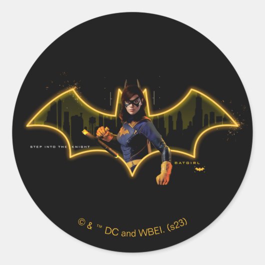 Gotham Knights Batgirl in Logo ラウンドシール (正面)