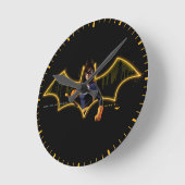 Gotham Knights Batgirl in Logo ラウンド壁時計 (傾斜)